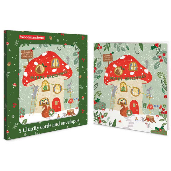 Woodmansterne Toadstool House Charity Christmas Cards (Pack of 5)