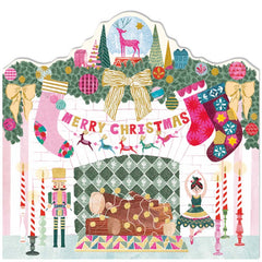 Woodmansterne Christmas Fireplace Christmas Card