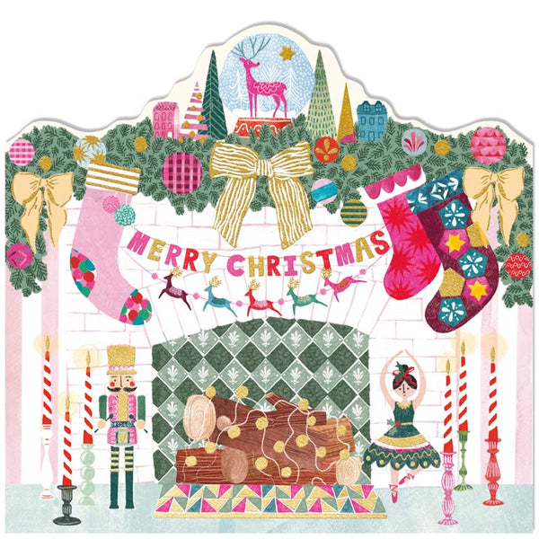 Woodmansterne Christmas Fireplace Christmas Card