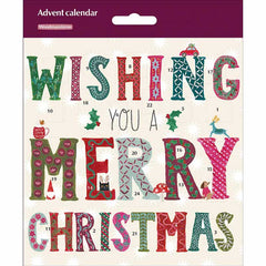 Woodmansterne Christmas Text Paper Advent Calendar