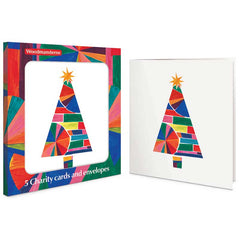 Woodmansterne Colour Block Tree Christmas Cards (Pack of 5)