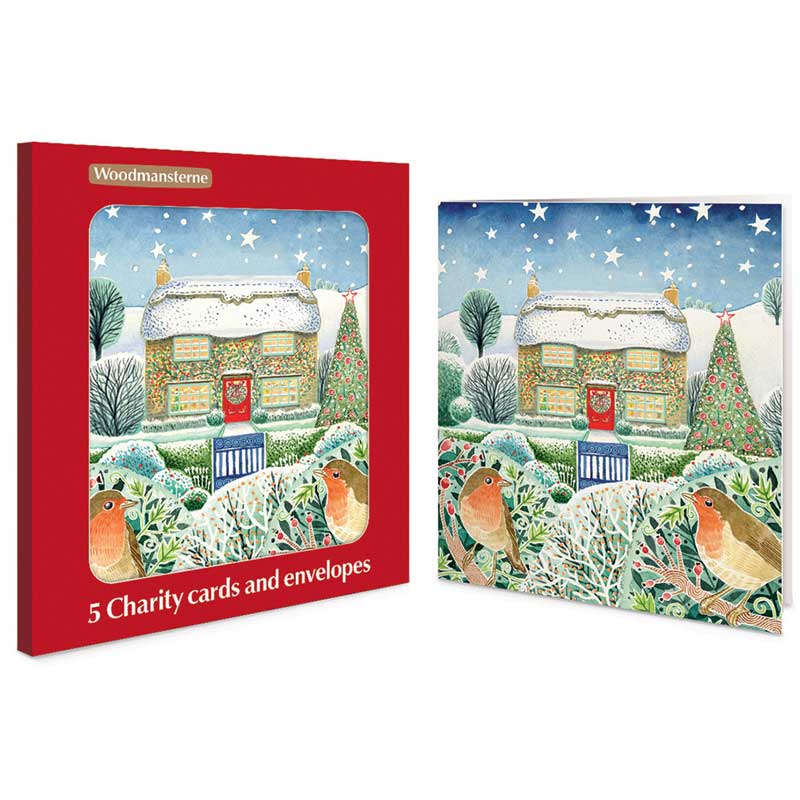 Woodmansterne Country Cottage Charity Christmas Cards (Pack of 5)