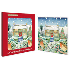 Woodmansterne Country Cottage Charity Christmas Cards (Pack of 5)