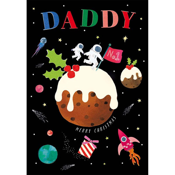 Woodmansterne Daddy Astronauts Adventure Christmas Card