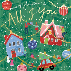 Woodmansterne Dangling Houses Christmas Card