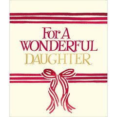 Woodmansterne Daughter Bow Christmas Card