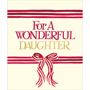 Woodmansterne Daughter Bow Christmas Card