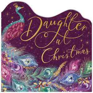 Woodmansterne Daughter Peacock Christmas Card