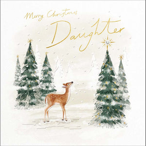 Woodmansterne Daughter Woodland Doe Christmas Card