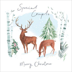 Woodmansterne Deer In The Woods Christmas Card