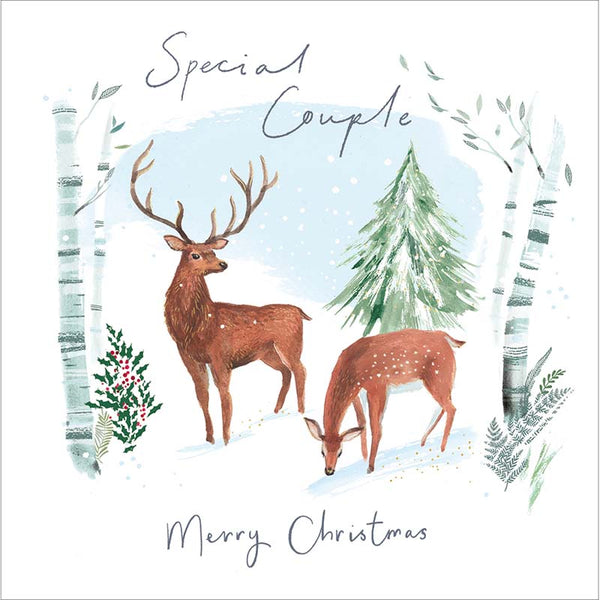 Woodmansterne Deer In The Woods Christmas Card
