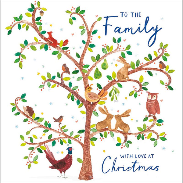Woodmansterne Family Woodland Tree Christmas Card
