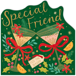 Woodmansterne Friend Cocktails Christmas Card
