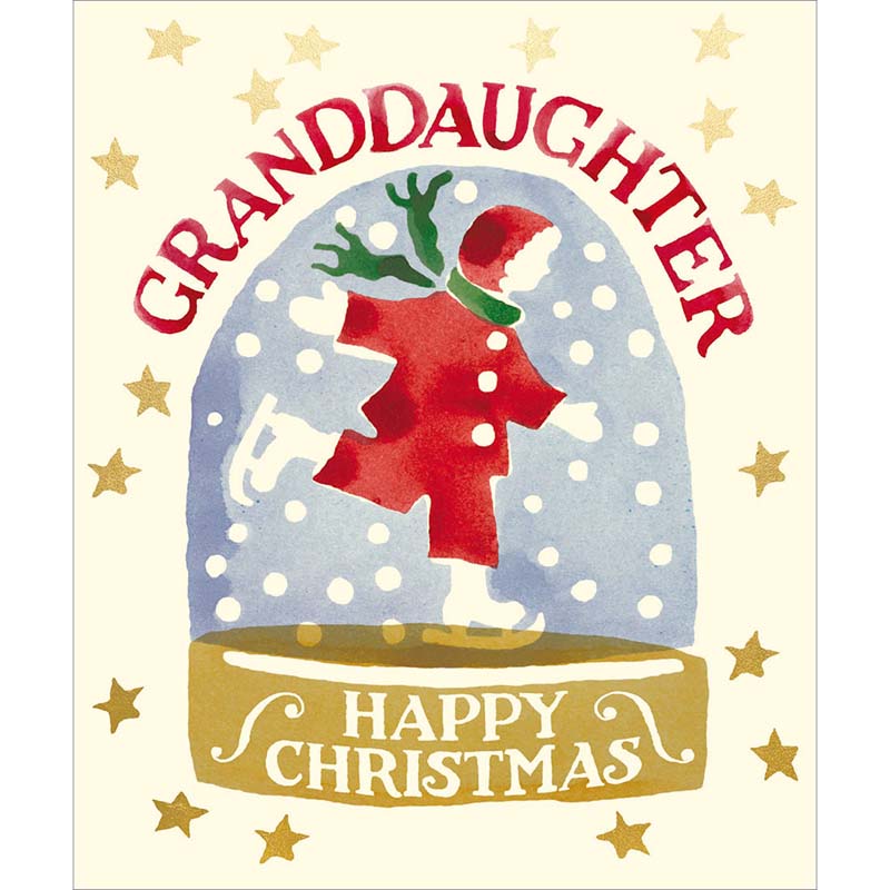 Woodmansterne Granddaughter Skating Christmas Card