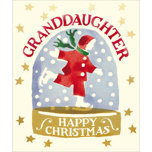 Woodmansterne Granddaughter Skating Christmas Card