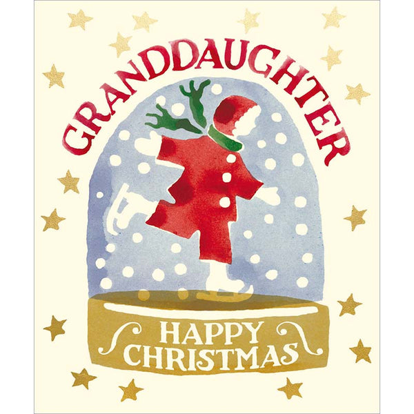 Woodmansterne Granddaughter Skating Christmas Card