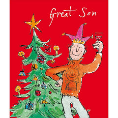 Woodmansterne Great Son Novelty Christmas Jumper Christmas Card