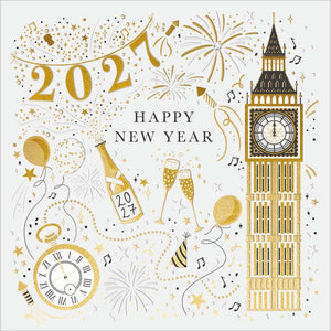 Woodmansterne Happy New Year Big Ben Card