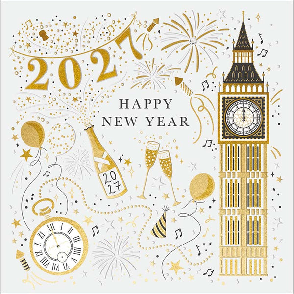 Woodmansterne Happy New Year Big Ben Card