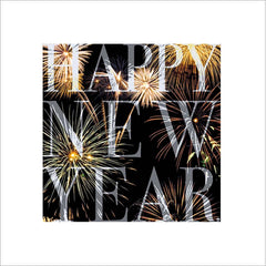 Woodmansterne Happy New Year Fireworks Card