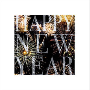 Woodmansterne Happy New Year Fireworks Card