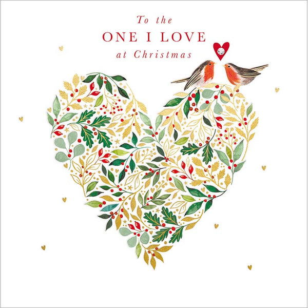 Woodmansterne Heart Filled With Foliage Christmas Card