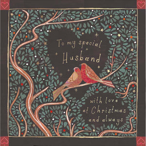Woodmansterne Husband Bird Duo Christmas Card