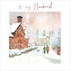 Woodmansterne Husband Family Stroll Christmas Card