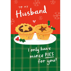 Woodmansterne Husband Mince Pies Christmas Card