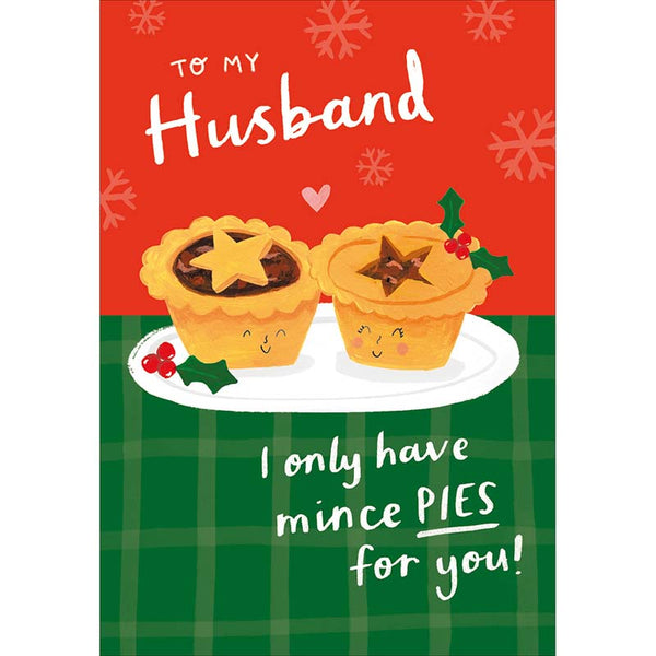 Woodmansterne Husband Mince Pies Christmas Card