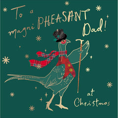 Woodmansterne Magni-Pheasant Dad Christmas Card