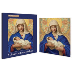 Woodmansterne Mary & Jesus Charity Christmas Cards (Pack of 5)