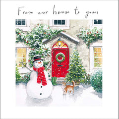 Woodmansterne Merry Snowman Christmas Card