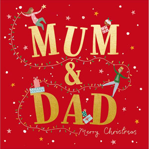 Woodmansterne Mum & Dad Lights Christmas Card