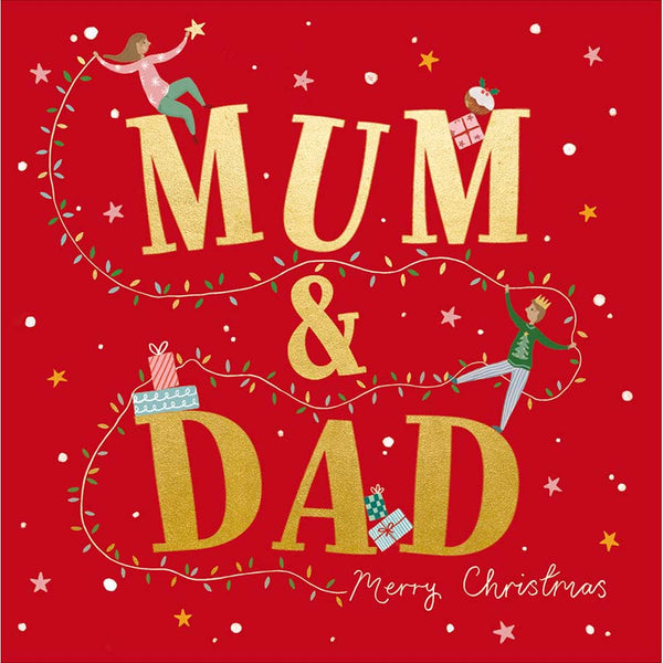 Woodmansterne Mum & Dad Lights Christmas Card