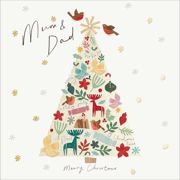 Woodmansterne Mum & Dad Tree Christmas Card