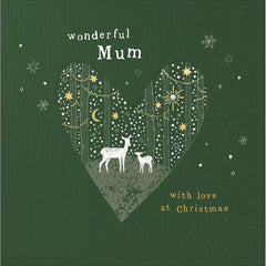 Woodmansterne Mum Deer In Heart Christmas Card