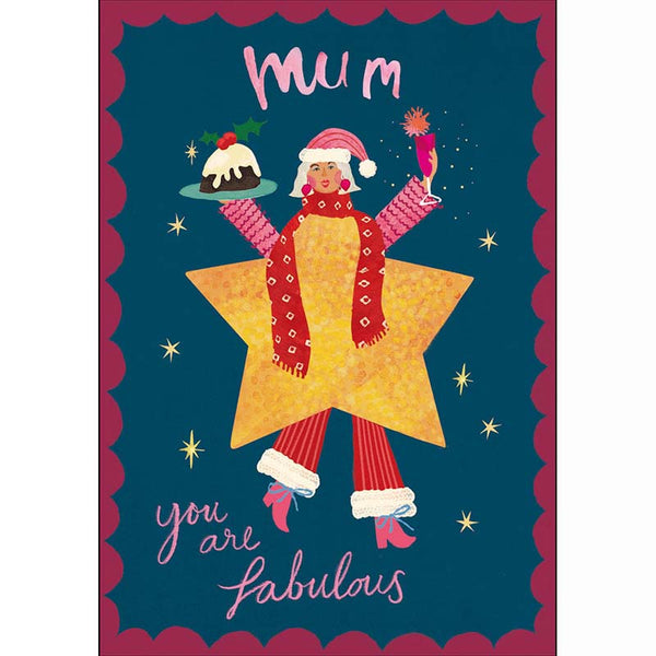 Woodmansterne Mum Fabulous Star Christmas Card