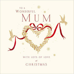 Woodmansterne Mum Wreath Christmas Card