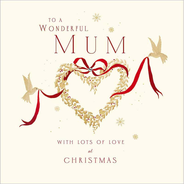 Woodmansterne Mum Wreath Christmas Card