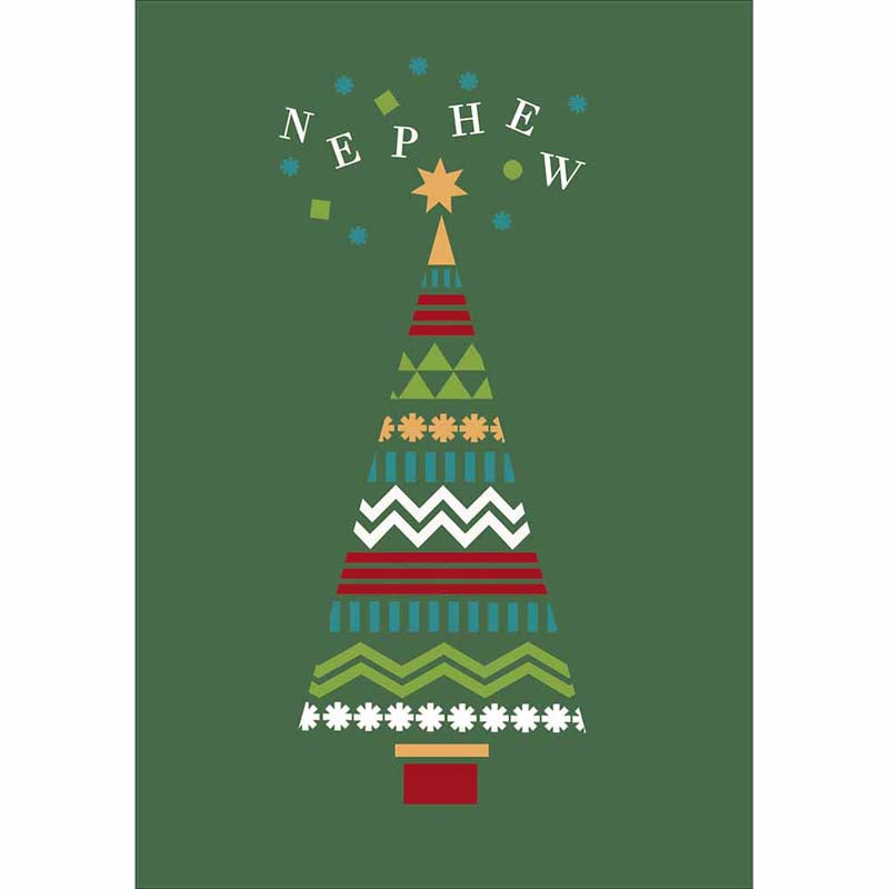 Woodmansterne Nephew Graphic Tree Christmas Card