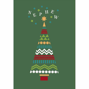Woodmansterne Nephew Graphic Tree Christmas Card