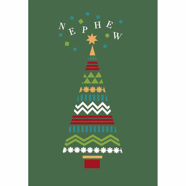 Woodmansterne Nephew Graphic Tree Christmas Card