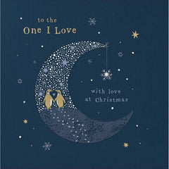 Woodmansterne Penguins Moon Christmas Card