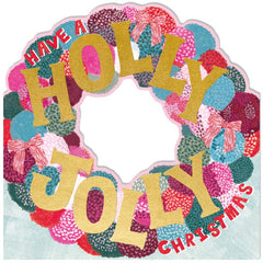 Woodmansterne Pom Pom Wreath Christmas Card