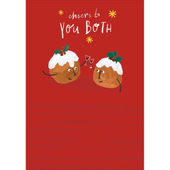 Woodmansterne Pudding Cheers Christmas Card