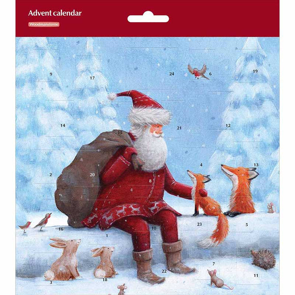 Woodmansterne Santa with Woodland Friends Paper Advent Calendar