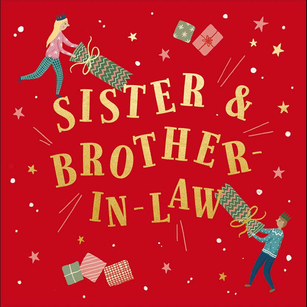 Woodmansterne Sister & Brother-In-Law Cracker Christmas Card