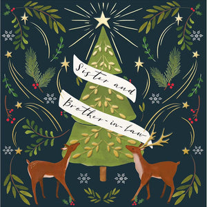 Woodmansterne Sister & Brother-In-Law Deer Christmas Card