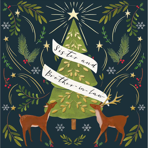 Woodmansterne Sister & Brother-In-Law Deer Christmas Card